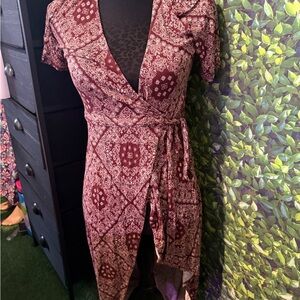 Elegant Burgundy Wrap Sweater p26